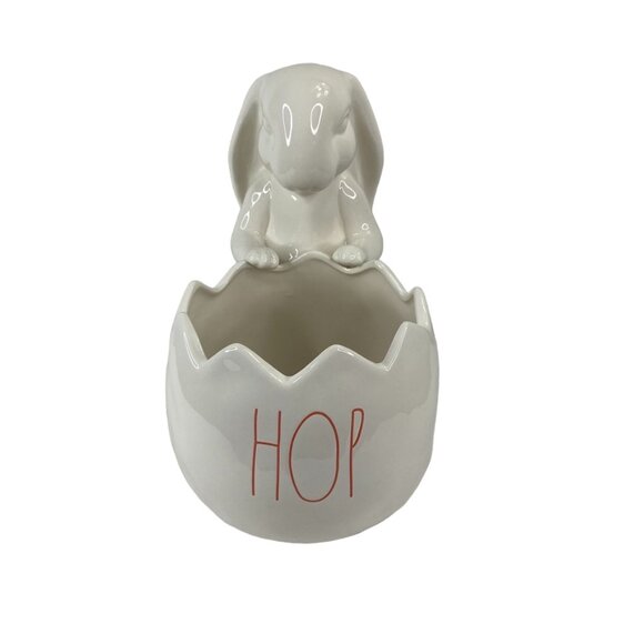 Rae Dunn Hop Bunny Easter Planter Pot Container - Picture 2 of 9